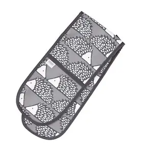Dexam Oven Gloves Double Scion Living Spike Grey 100% Cotton Kitchen Accessory - Picture 1 of 1