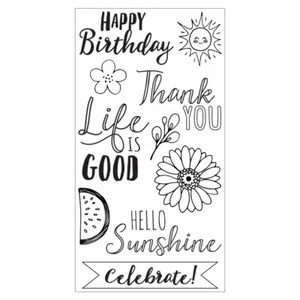 Estampillas transparentes Sizzix - Hello Sunshine de Katelyn Lizardi 663602 - Imagen 1 de 2