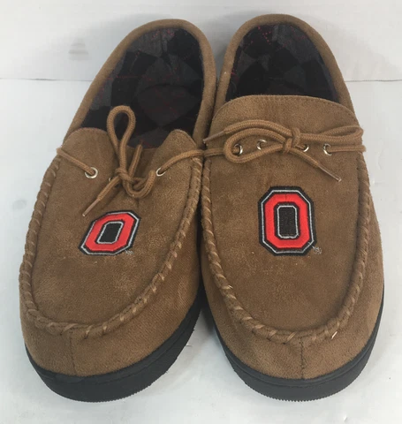 Men’s House Slippers Ohio State Buckeyes Logo College Edition Loafer Size 11 EUC Cover