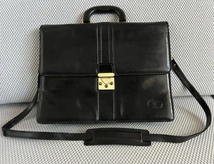 Genuine Leather Briefcase Made In Italy, Ferenza (Florence), Exc. Condition - Picture 1 of 18