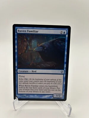 MTG  2013 Raven Familiar - Creature Bird Commander 2013 55/356 C13 Uncommon Blue - Image 1 of 2