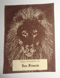 Don Francis Ex Libris Bookplate - 1960's - Picture 1 of 2