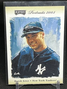 2003 Playoff Portraits Derek Jeter Beige Insert Parallel /250 New York Yankees - Picture 1 of 3