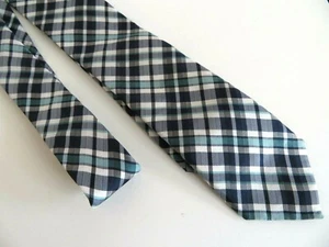WEMBLEY Blue Plaid Tie Mens Necktie 100% Silk Classic - Picture 1 of 6