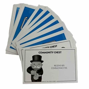 Community Chest Cards Small Size Original Parts 2008 Monopoly Board Game - Picture 1 of 2