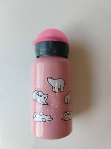 Laken Polar Bear Aluminum Water Bottle with Sport Cap - 0.35L.  Pink.