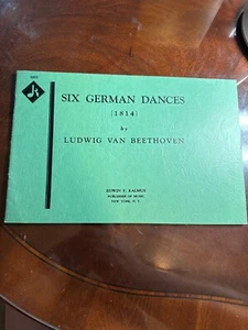 Sei danze tedesche 1814 di Ludwig Van Beethoven spartiti copertina verde 62-26 - Foto 1 di 2