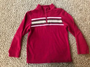 GYMBOREE Boy Sweater Top Size 8 ~ Stripes 1/4 zip ~ Red - Picture 1 of 2