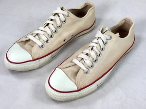 Vintage Converse MADE IN USA Beige Canvas Low Men's 8 1/2 - Picture 1 of 6