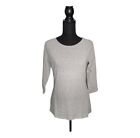 Hanes Live Love Comfort Shirt Womens Small Grey 3 4 Length Sleeve Grey Shirt