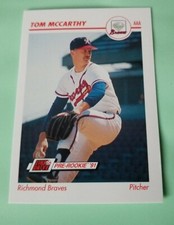 1991 Line Drive AAA #435 Tom McCarthy - Richmond Braves 