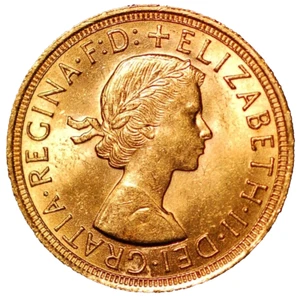 Gran Bretagna Elisabetta II Sovrano Oro 1957 KM#908 15298 - Foto 1 di 2