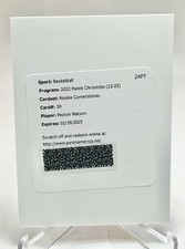 /99 Peyton Watson - 2022-23 Chronicles Rookie Cornerstones Redemption - Nuggets