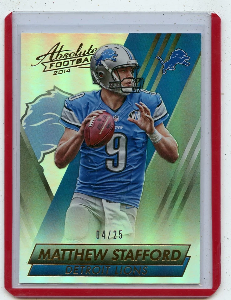 2014 ABSOLUTE #88 MATTHEW STAFFORD "SPECTRUM GOLD " SP #4/25 LA RAMS LIONS 81721 - Image 1 of 1