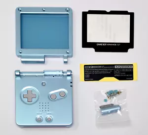 GBA SP Game Boy Advance SP Replacement Housing Shell Screen Lens (PEARL BLUE) - Picture 1 of 3