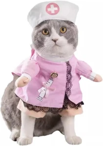 Dog Nurse Costume Halloween Puppy Cosplay Suit Pet Clothing Cat Outfit Appare... - Picture 1 of 16