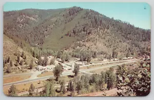 Postcard Saltese Montana Highway 10 Lookout Pass Aerial View c1970 - Picture 1 of 2