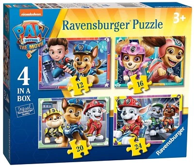 Ravensburger Paw Patrol The Movie 4 in Box (12, 16, 20, 24 Pieces) Jigsaw Puzzle - Image 1 of 4
