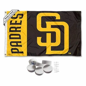 San Diego Padres New Brown Large Logo Tapestry Banner - Picture 1 of 5