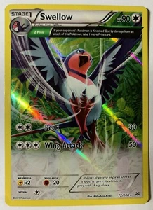 SWELLOW - 72/108 - Roaring Skies - Reverse Holo - RARE - NM - Picture 1 of 2