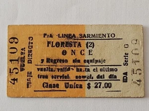 Argentina Ticket Train Foresta Once (X032) - Picture 1 of 1