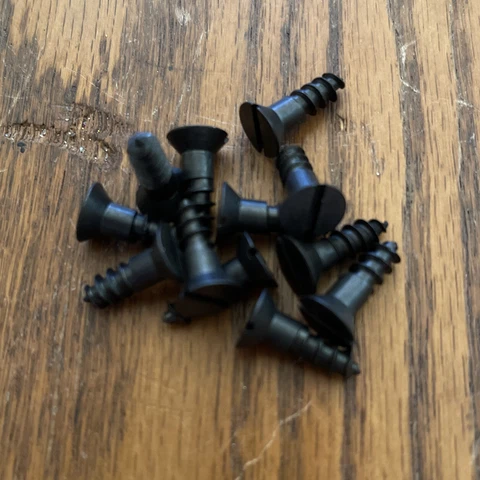 Wood Screws Flat Head Slotted Steel Black Oxide Wood Screws # 12 X 3/4” Cover