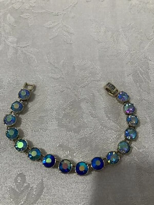 Pulseira de Tênis Heidi Daus Cristal 8” Nova Ombre Azul - Imagem 1 de 4