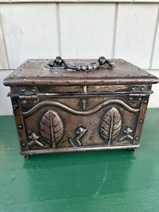 Antiker deutscher Tresorkasten 18. Jahrhundert Box Sarg HVB Deutschland 8 1/2 x 7"" - Bild 1 von 15