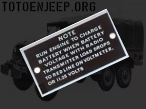plate plaque plaquette ALU DODGE VOLTAGE 1 1/2 WC .. jeep willys ww2 - Imagen 1 de 4