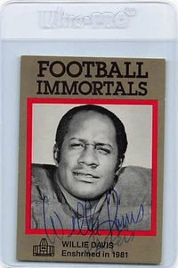 1985-88 Football Immortals #28 Willie Davis Signed Auto *L1435 - Picture 1 of 2