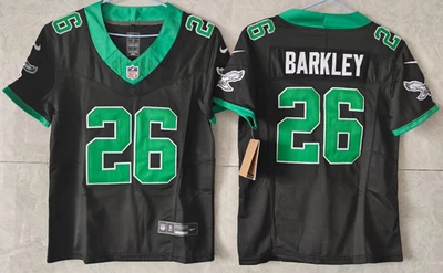 Tariffs​ Free~ YOUTH'S Saquon Barkley #26 Eagles FUSE Throwback Black Jersey.