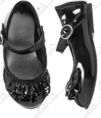 NWT Gymboree Holidays Celebrations Black  Dress Shoes Flats Toddler Size 7 - Image 1 of 4