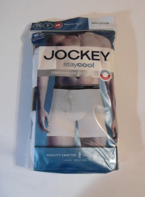One NUEVO 2Pk. - Calzoncillos boxer blancos Jockey Stay Cool Big Man talla 4XL -100 % algodón Foto 1 de 4