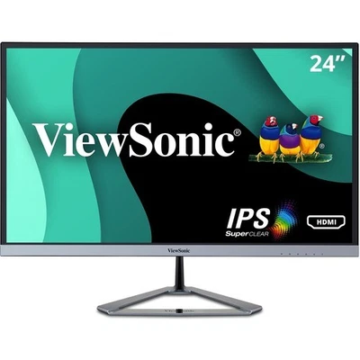 ViewSonic VX2476-SMHD 24 Inch 1080p Widescreen IPS Monitor with Ultra-Thin Bezel - Image 1 of 4