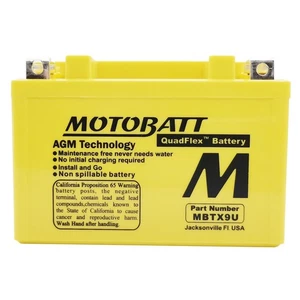 Batería Motobatt sellada - activada de fábrica - MBTX9U MBTX9U - Imagen 1 de 6