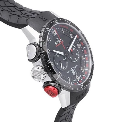 Edox Chronorally Quartz Men's Watch - Black/Silver (103053NRNR) - Image 1 of 4