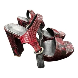 Sandalia para mujer Via Spiga Saville piel de serpiente cuero estampado talla 6 - Imagen 1 de 7