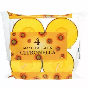 Preise Maxi große Citronella Teelichter Kerzen Duftteelichter Packung 4 - Bild 1 von 3