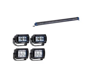 Kings 30" Single Row Light Bar 9658 Lumens+2x 3.3" Work light+2x 4.4" Work light - Picture 1 of 7