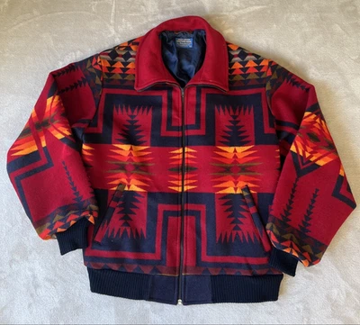 70s Vintage Pendleton High Grade Western Wear Jacket Large Aztec Coat Distressed - Image 1 of 4