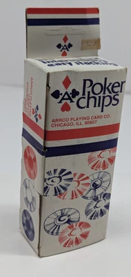 Arrco Gaming Plastic Poker Chips – 100 Count Casino Style Chips Set Used - Image 1 of 4