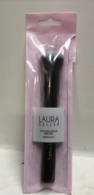 LAURA GELLER NEW YORK Foundation Makeup Brush with Wooden Handle in Midnight NIP - Image 1 of 2