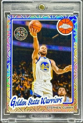 Stephen Curry RARO MOJO REFRACTOR TARJETA DE INVERSIÓN TOPPS WARRIORS MVP Foto 1 de 2