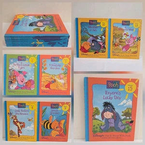 Disney's Out & About With Pooh A Grow & Learn Library Lot Of 7 HC VTG Winnie  - Picture 1 of 18