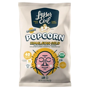 Lesserevil, palomitas de maíz orgánicas, oro del Himalaya, sin gluten, 4,6 oz - Imagen 1 de 7