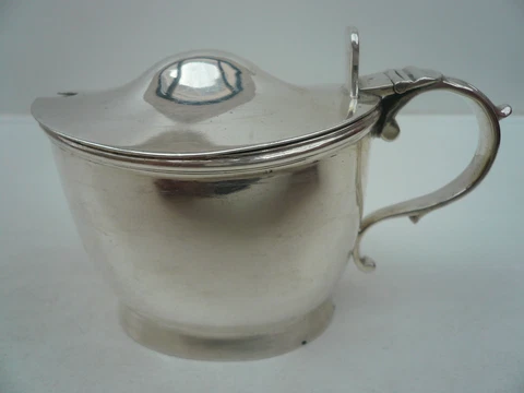 Antique Sterling Silver Mustard Pot, George Smith III & William Fearn 1794 Cover
