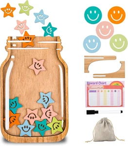 Magnetic Reward Jar Star Jar Behavior Chart for Classroom Reward Jar Reward Must - Picture 1 of 1
