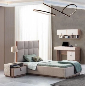 Kinderzimmer Möbel Designer Einzelbett Holz Nachttisch Schreibtisch 4tlg - Bild 1 von 11