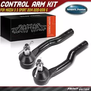 2x Front Driver & Passenger Outer Tie Rod End for Mazda 3 3 Sport 2014-2018 6 - Picture 1 of 8