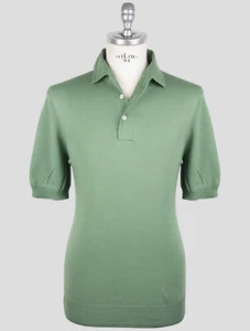NEW GRAN SASSO GREEN COTTON SWEATER POLO EU 50 - US 40 - M G3S66 - Picture 1 of 4